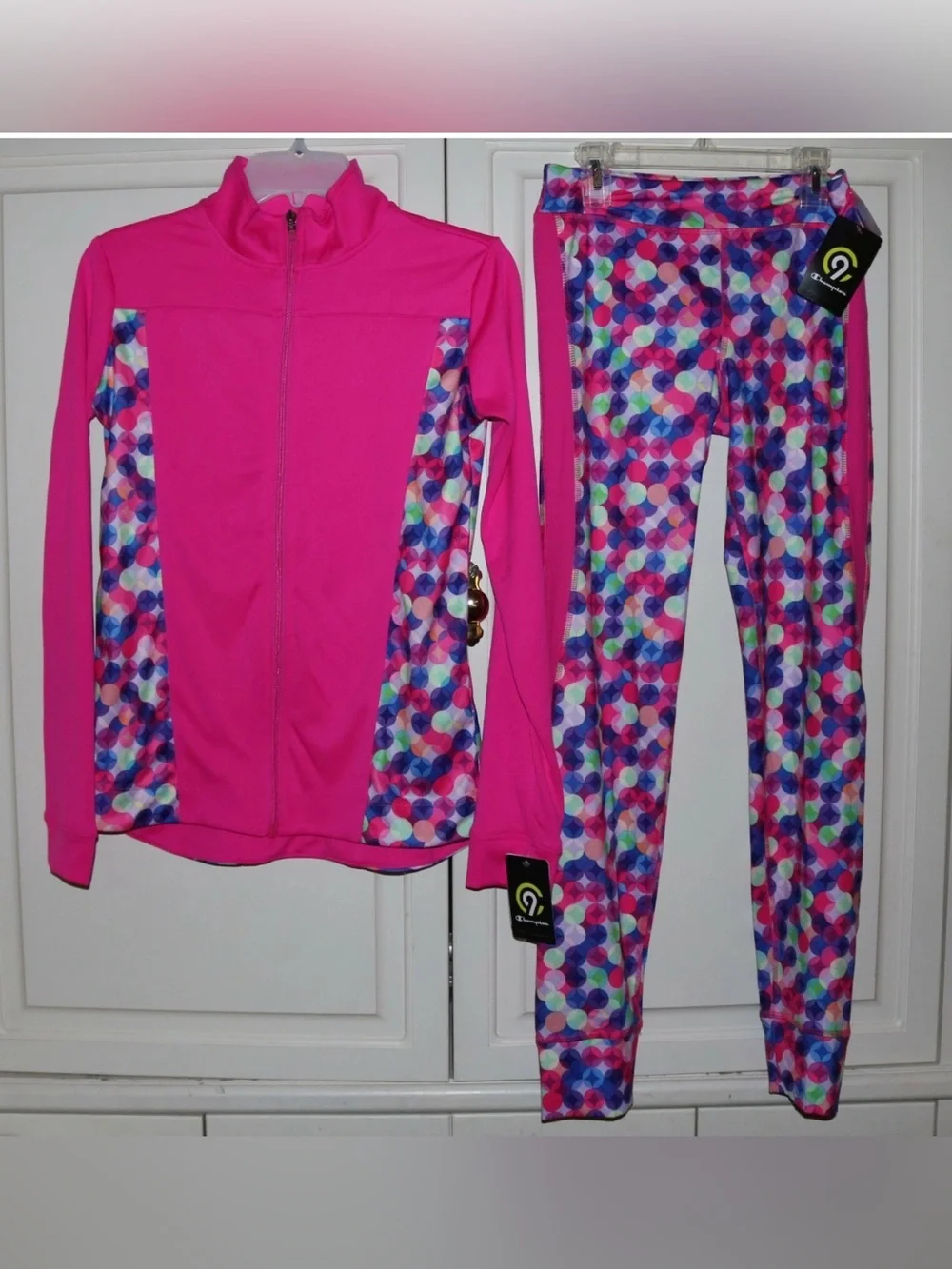 Girl's Champion 2 Piece Running Athletic Jacket and Leggings  - Size 14/16 - NWT